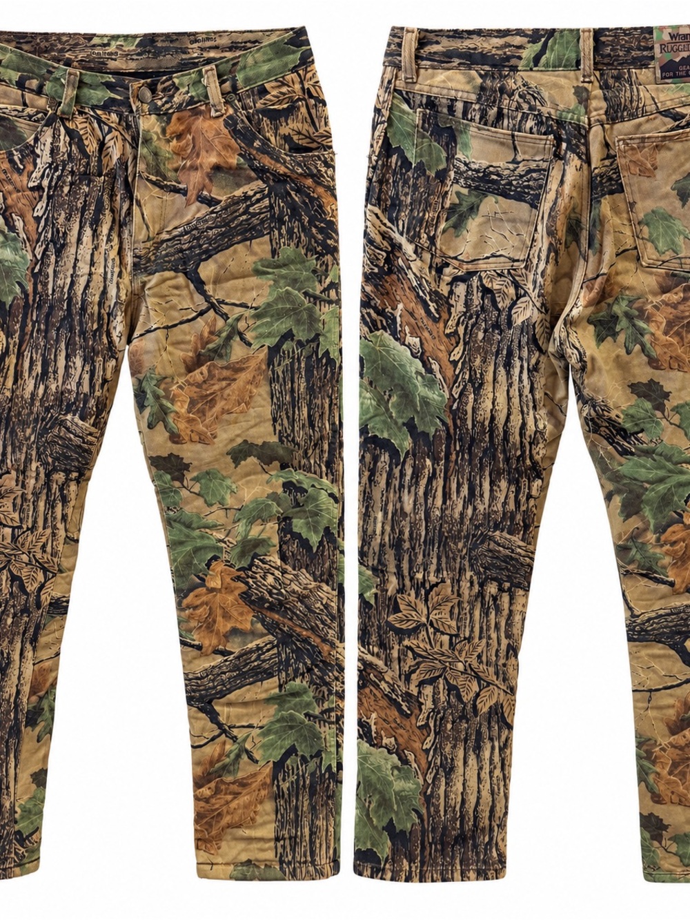 Wrangler Camouflage Cargo Pants - Green, Brown, Tan